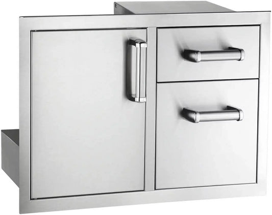 Fire Magic Premium Flush 30-inch Access Door & Double Drawer Combo With Soft Close - 53810sc