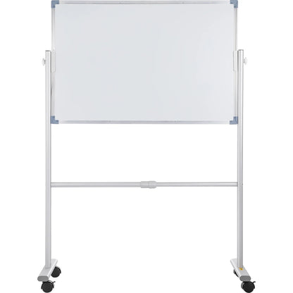 BENTISM Mobile Magnetic Whiteboard Dry Erase Board  w/ Stand 36" x 24" Double Sided with Height Adjustable Aluminum Frame and 360 Reversible Rolling Lockable Swivel Wheels for Office School Home