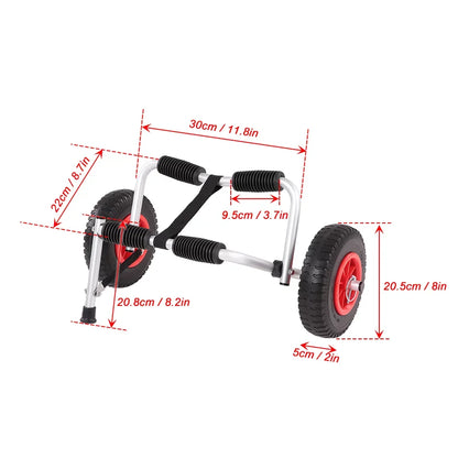 Anself Portable Lightweight Foldable craft Kayak Canoe Trolley