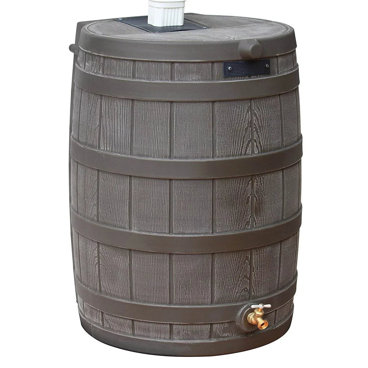 Good Ideas Rain Wizard 50 Gallon Rain Barrel aqua Collector, Oak (2 Pack)