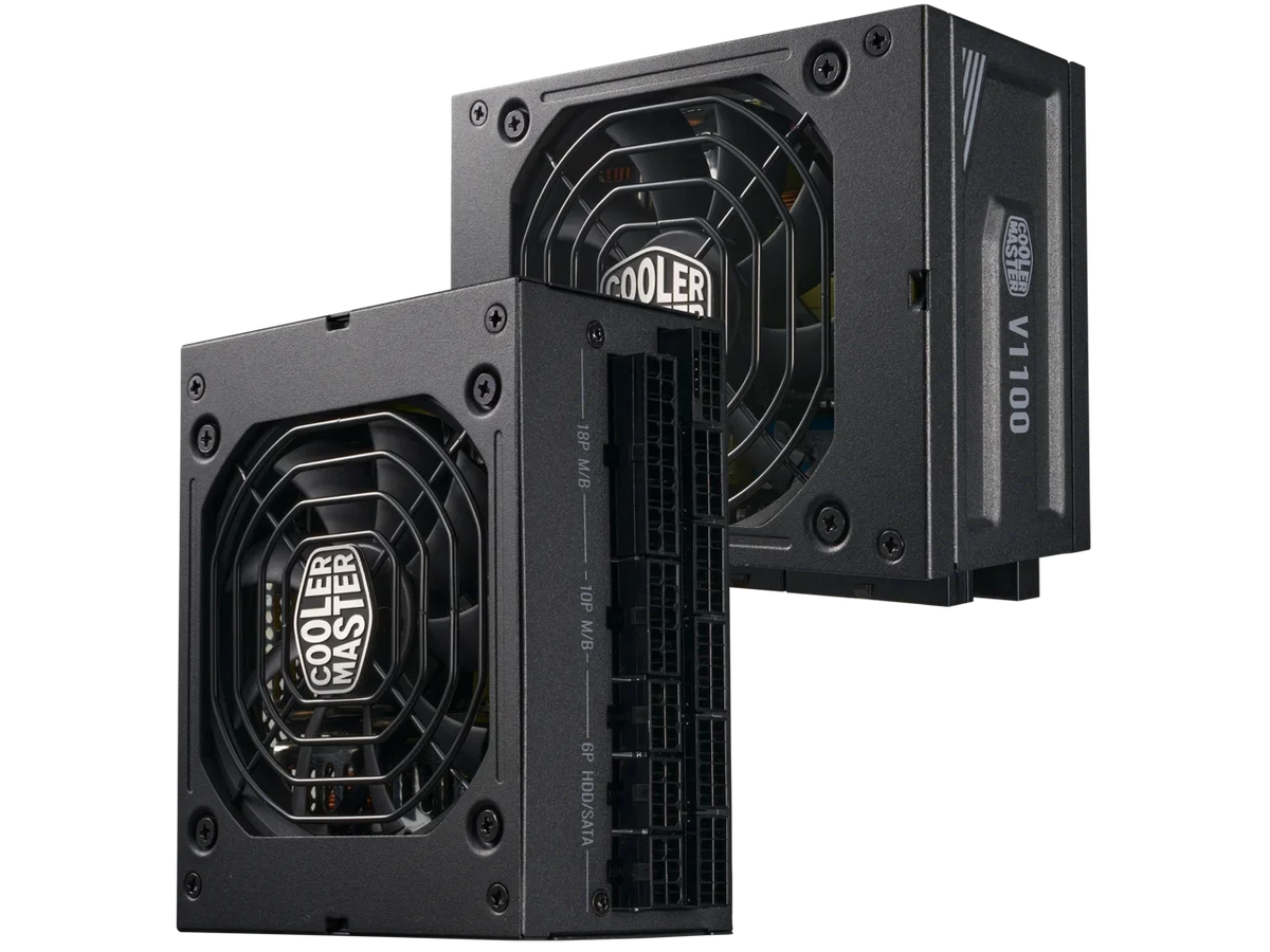 Cooler Master V1100 SFX Platinum Fully Modular, Fully ATX3.0, 1100W SFX, 80+ Platinum Efficiency, ATX Bracket Included, SFX Form Factor (MPZ-B001-SFAP-BUS)