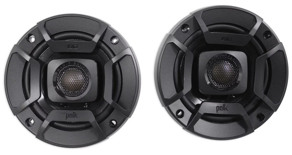 (2) Polk Audio DB402 4" 270w Car/Marine/ATV/Motorcycle Speakers+Speaker