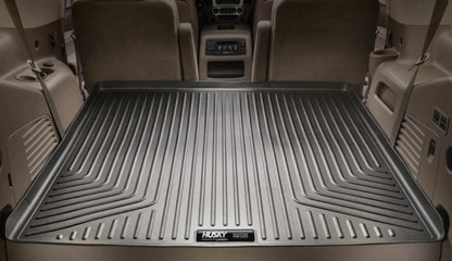 Husky by RealTruck Weatherbeater Series Cargo Liner behind 3rd Row Black matching with 21 Chevrolet Suburban/GMC Yukon XL appropriate with select: 2021-2023 Cadillac Escalade