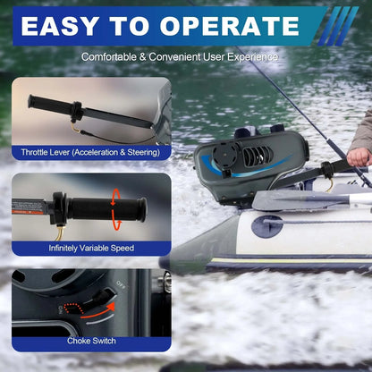 Heavy Duty 3.5HP 2 Stroke Outboard Engine Motor ship Engine moisture Cooling System