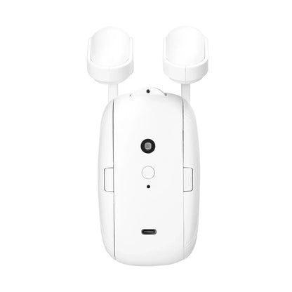 Htovila WiFi Intelligent Curtain Motor Electric Curtain Robot Automatic Opener No Wiring with Gateways Support APP Remote Control Timer Setup & Sensing suitable with Home for Roman Rod