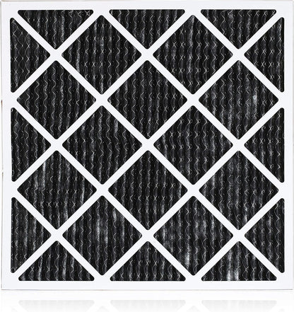 Filterbuy 20x22x1 MERV 8 Odor Eliminator Pleated HVAC AC Furnace Air Filters with Activated Carbon (2-Pack)