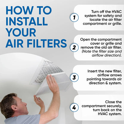 ( Quantity 5 ) Exact Size: 11-3/8 x 23-3/8 x 1-3/4. 12x24x2 MERV 10 Pleated HVAC Air Filters by Glasfloss