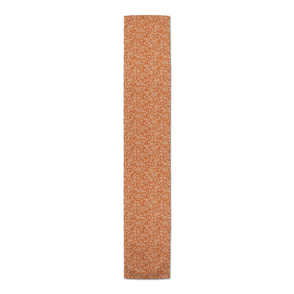Creative Products Delicate Floral Pattern Orange 16x72 Poly Twill Table Runner