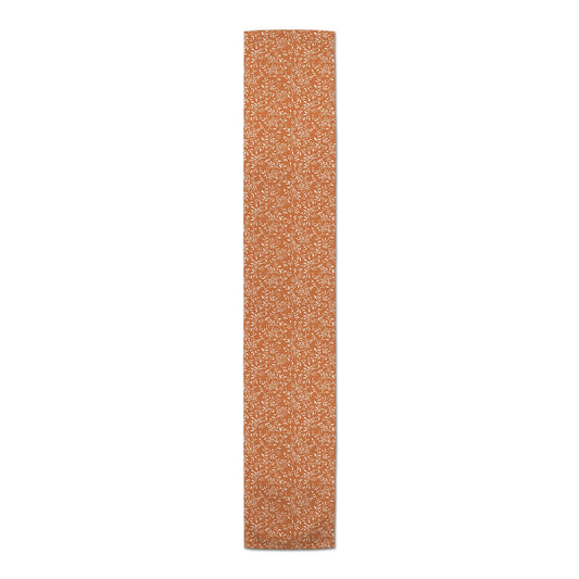 Creative Products Delicate Floral Pattern Orange 16x72 Poly Twill Table Runner
