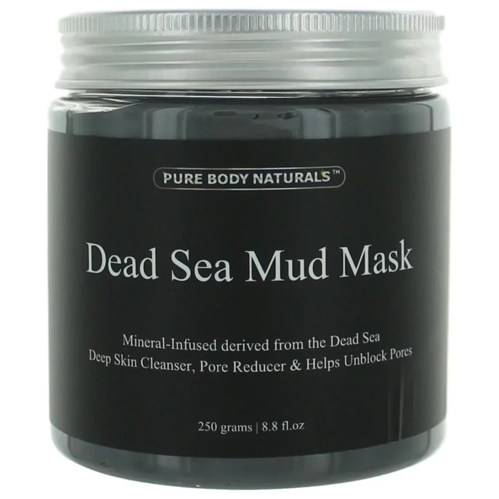 Dead Sea Mud Mask by Pure Body Naturals, 8.8oz Skin Cleanser for Unisex