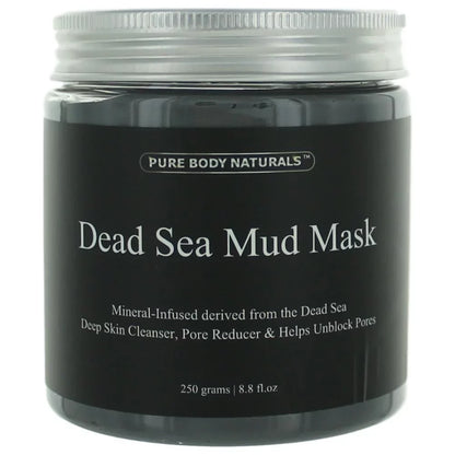 Dead Sea Mud Mask by Pure Body Naturals, 8.8oz Skin Cleanser for Unisex